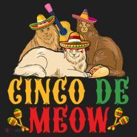 Funny Cinco De Mayo Gift Cinco De Meow Cat Sombrero Beanie thumb 2
