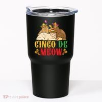 Funny Cinco De Mayo Gift Cinco De Meow Cat Sombrero Tumbler thumb 0