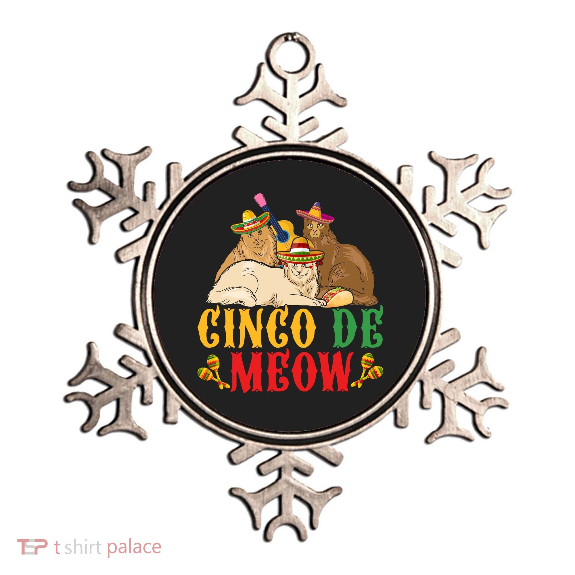 Funny Cinco De Mayo Gift Cinco De Meow Cat Sombrero Ornament