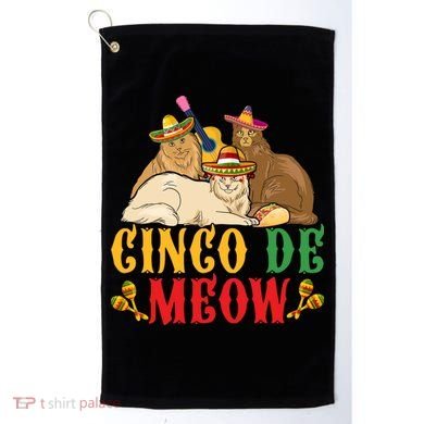 Funny Cinco De Mayo Gift Cinco De Meow Cat Sombrero Golf Towel