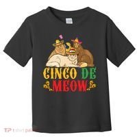 Funny Cinco De Mayo Gift Cinco De Meow Cat Sombrero Toddler T-Shirt thumb 0