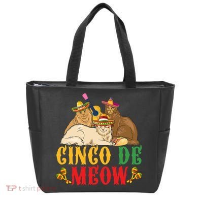 Funny Cinco De Mayo Gift Cinco De Meow Cat Sombrero Tote Bag