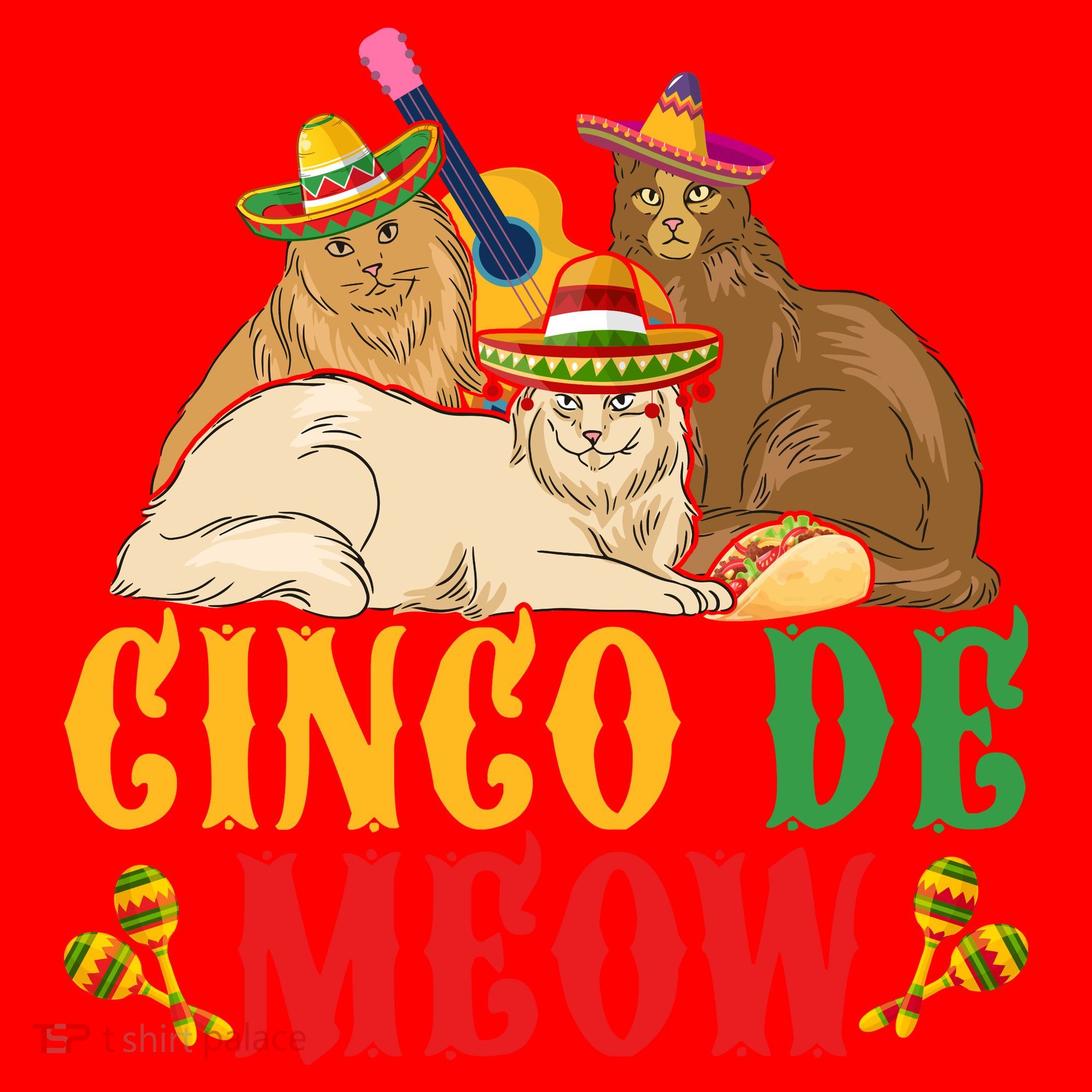 Funny Cinco De Mayo Gift Cinco De Meow Cat Sombrero Santa Hat