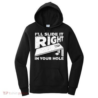 Funny Cornhole Design For Wo Sack Toss Game Lovers  Women's Hoodie