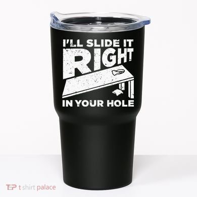 Funny Cornhole Design For Wo Sack Toss Game Lovers  Tumbler