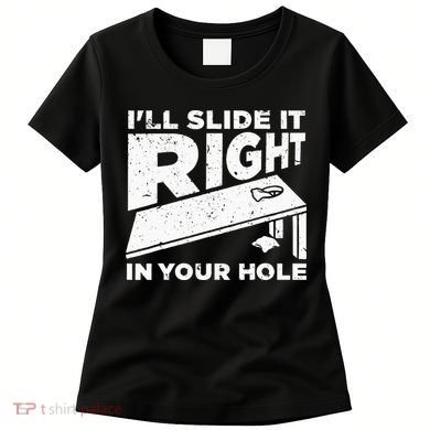 Funny Cornhole Design For Wo Sack Toss Game Lovers  Women's T-Shirt