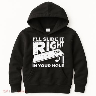 Funny Cornhole Design For Wo Sack Toss Game Lovers  Kids Hoodie