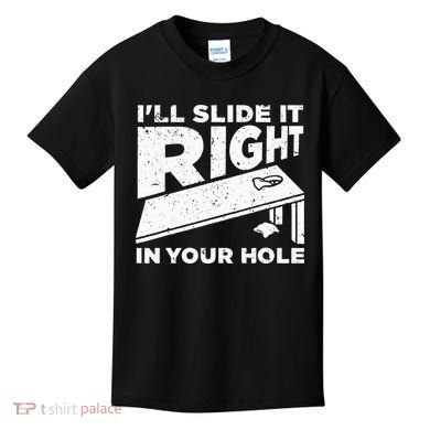 Funny Cornhole Design For Wo Sack Toss Game Lovers  Kids T-Shirt