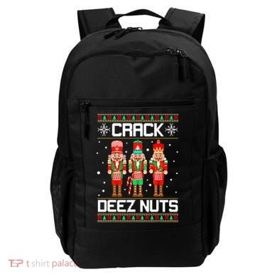 Funny Crack Deez Nuts Ugly Christmas Sweater Xmas Nutcracker Backpack