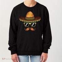 Funny Cinco De Mayo Funny Sombrero Hat With Sunglass Women's Sweatshirt thumb 0