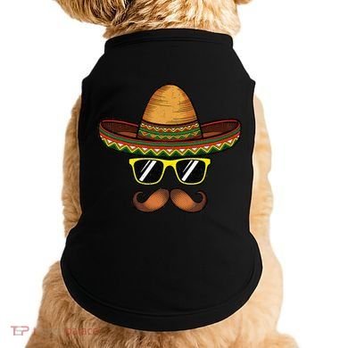 Funny Cinco De Mayo Funny Sombrero Hat With Sunglass Doggie Tank