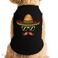Funny Cinco De Mayo Funny Sombrero Hat With Sunglass Doggie Tank thumb 0