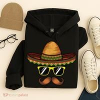 Funny Cinco De Mayo Funny Sombrero Hat With Sunglass Hoodie thumb 4