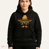 Funny Cinco De Mayo Funny Sombrero Hat With Sunglass Hoodie thumb 5