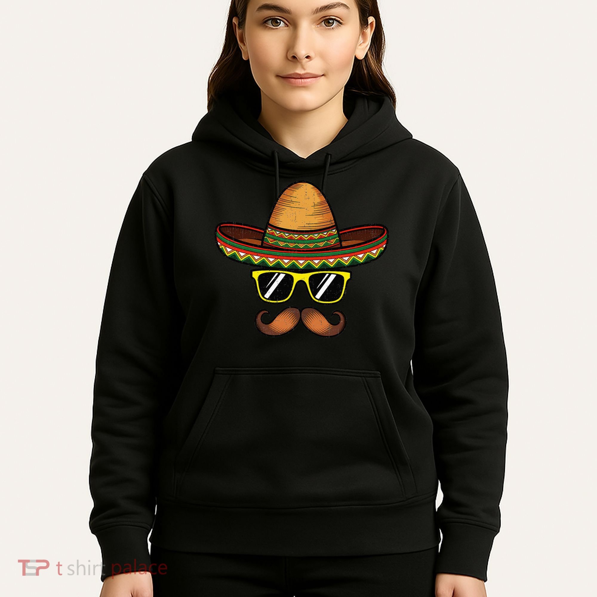Funny Cinco De Mayo Funny Sombrero Hat With Sunglass Hoodie