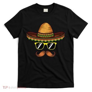 Funny Cinco De Mayo Funny Sombrero Hat With Sunglass T-Shirt