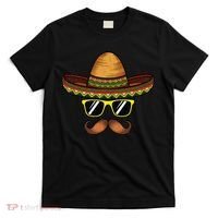 Funny Cinco De Mayo Funny Sombrero Hat With Sunglass T-Shirt thumb 0