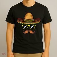 Funny Cinco De Mayo Funny Sombrero Hat With Sunglass T-Shirt thumb 3