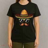 Funny Cinco De Mayo Funny Sombrero Hat With Sunglass T-Shirt thumb 4