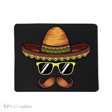 Funny Cinco De Mayo Funny Sombrero Hat With Sunglass Mousepad