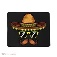 Funny Cinco De Mayo Funny Sombrero Hat With Sunglass Mousepad thumb 0