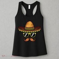 Funny Cinco De Mayo Funny Sombrero Hat With Sunglass Women's Tank Top thumb 3