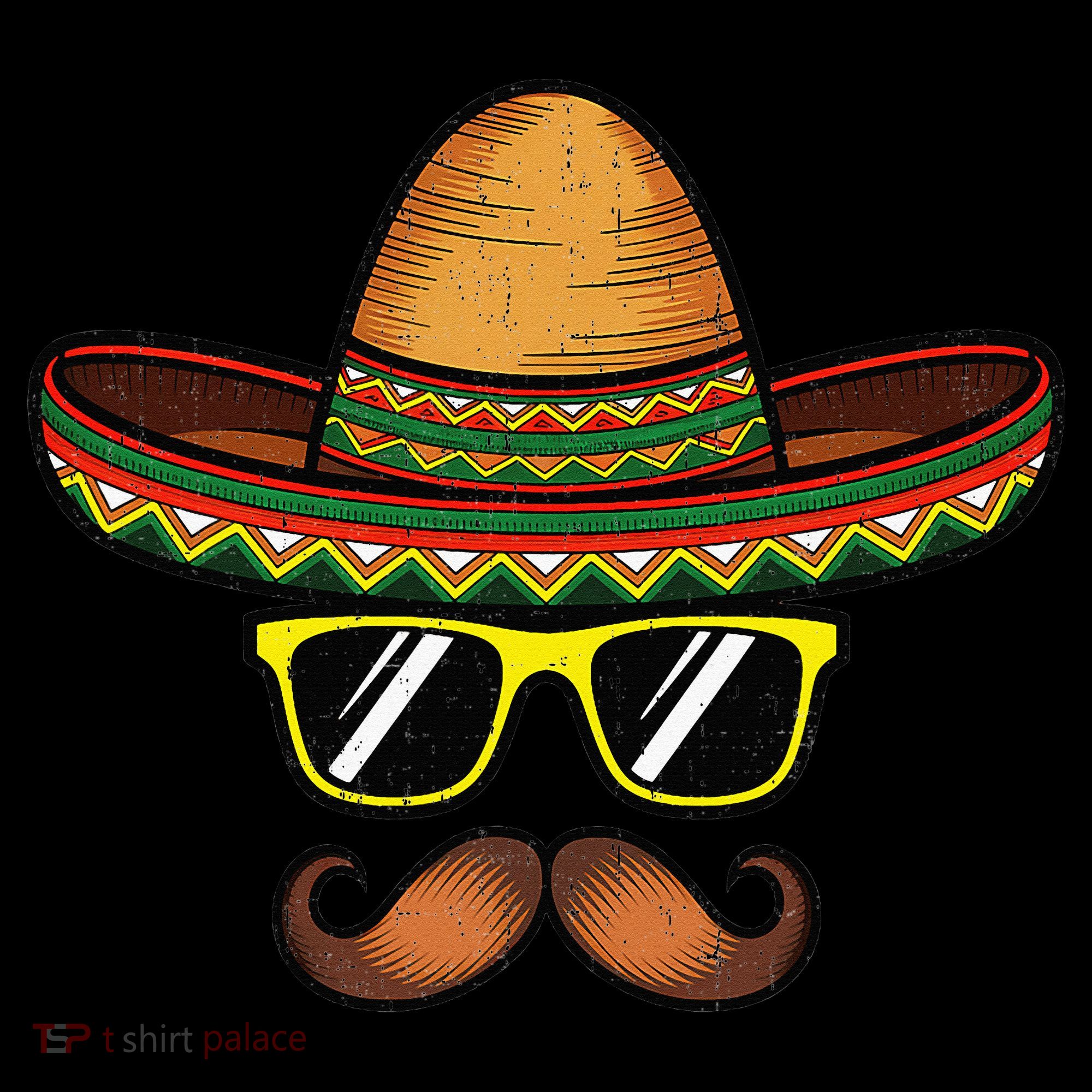 Funny Cinco De Mayo Funny Sombrero Hat With Sunglass Baby Bodysuit