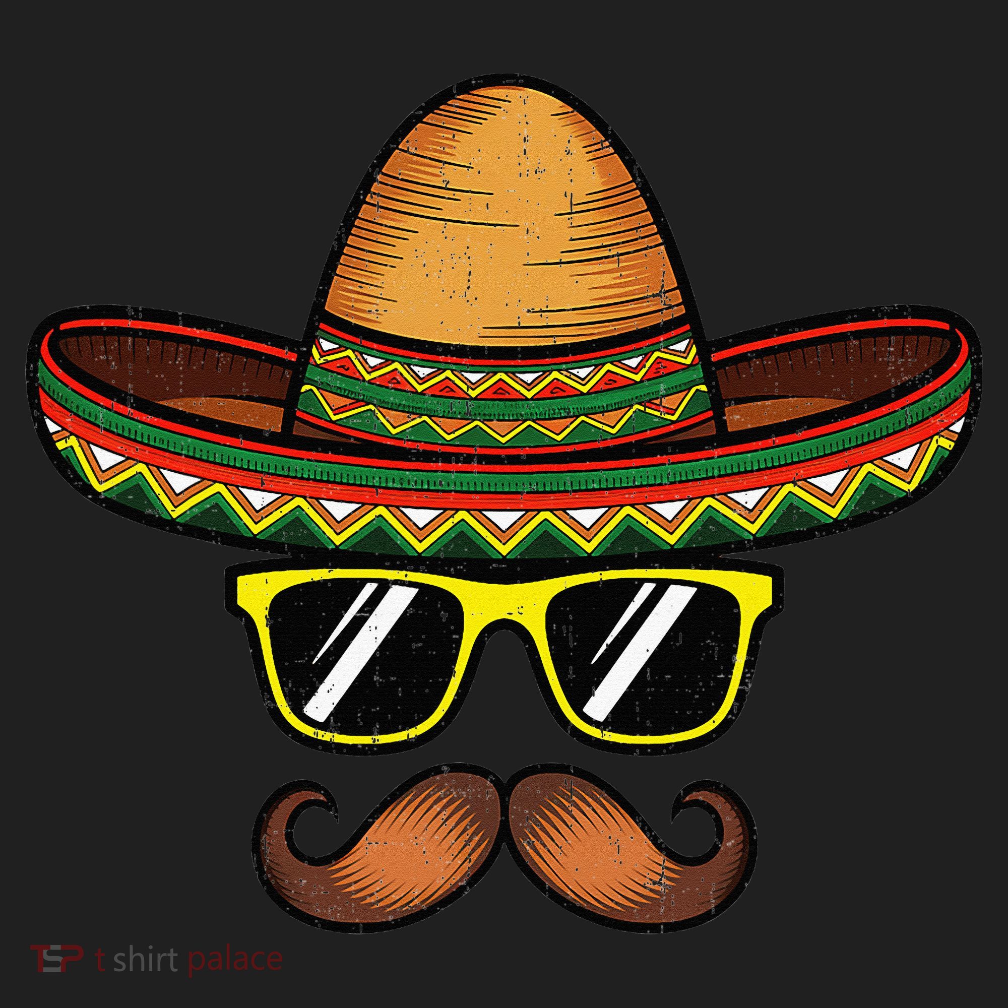 Funny Cinco De Mayo Funny Sombrero Hat With Sunglass Hat