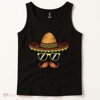 Funny Cinco De Mayo Funny Sombrero Hat With Sunglass Tank Top thumb 2