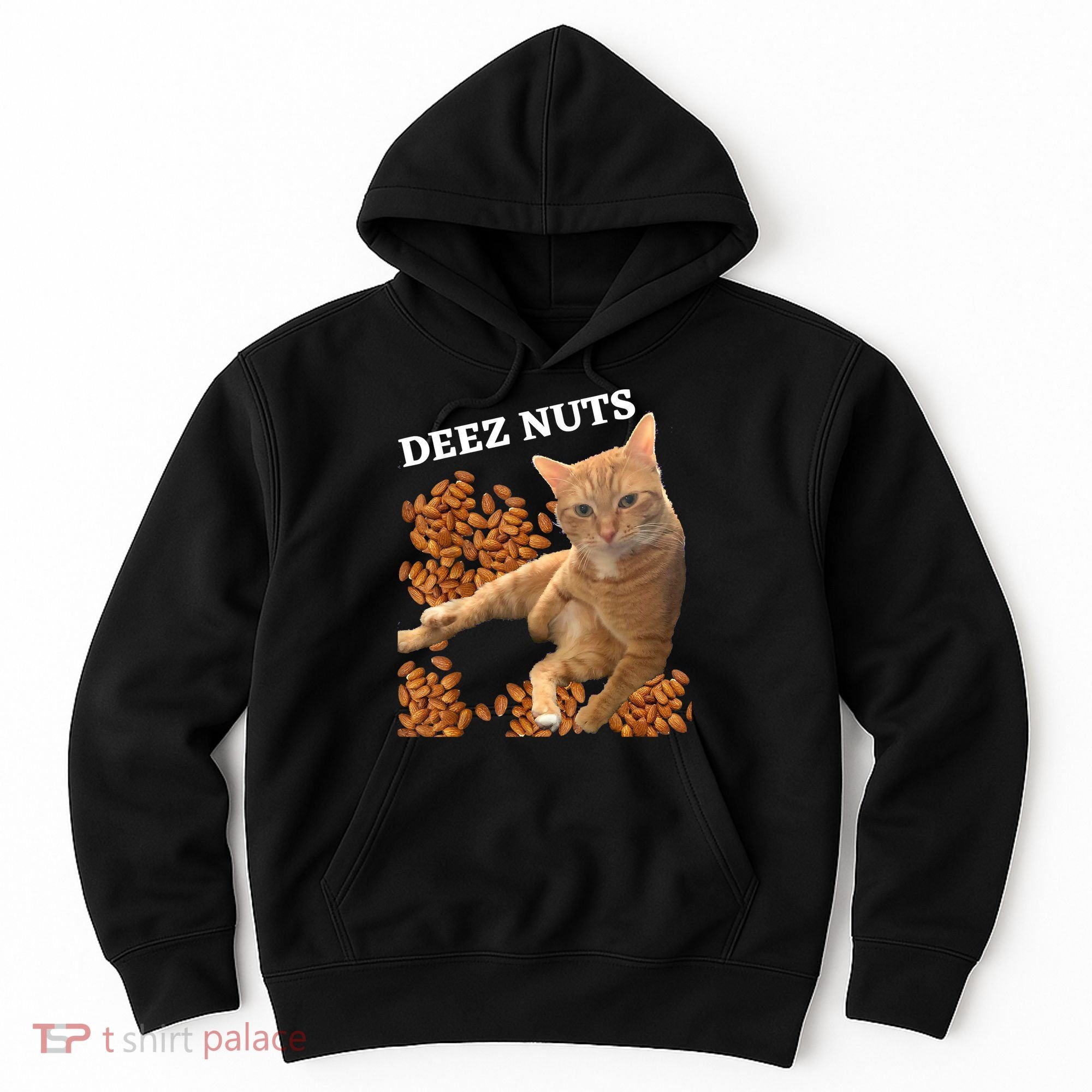 Funny Cat Deez Nuts Joke Hoodie