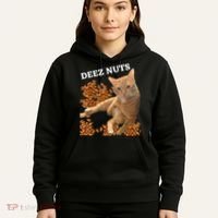 Funny Cat Deez Nuts Joke Hoodie thumb 5