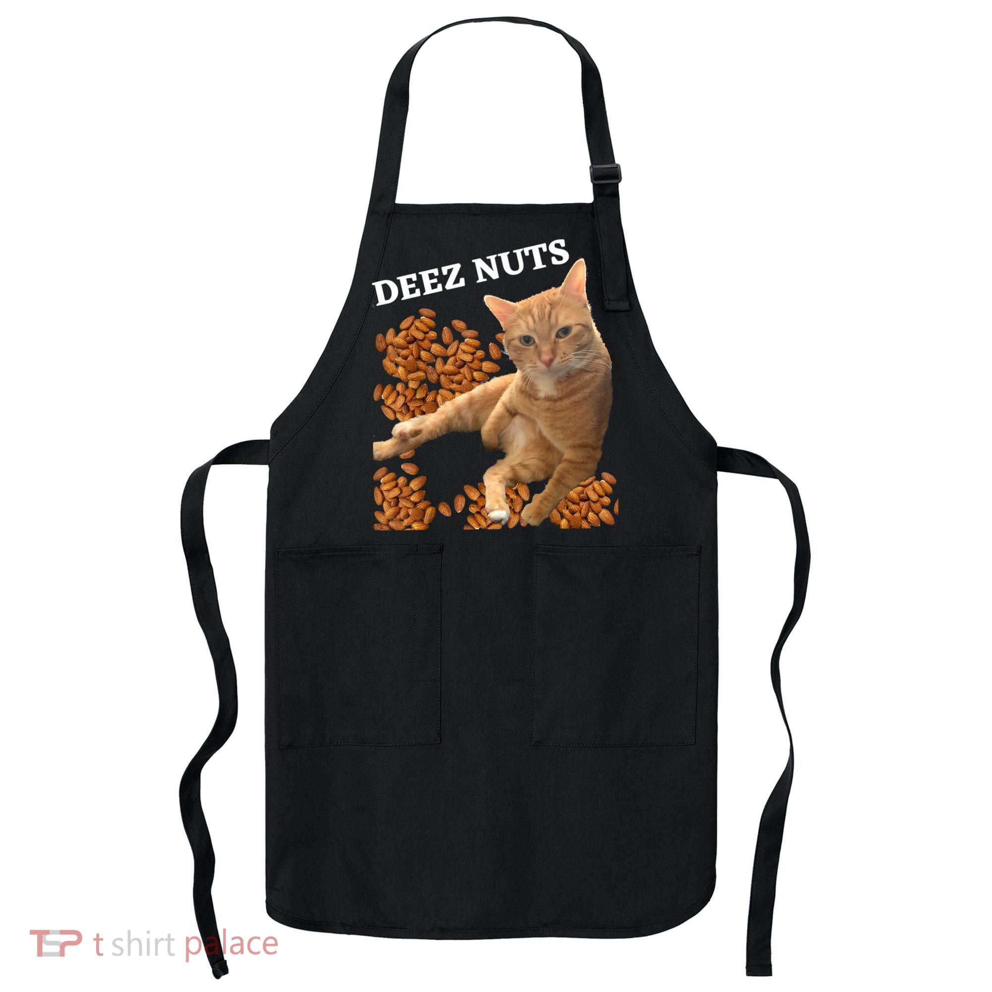 Funny Cat Deez Nuts Joke Apron