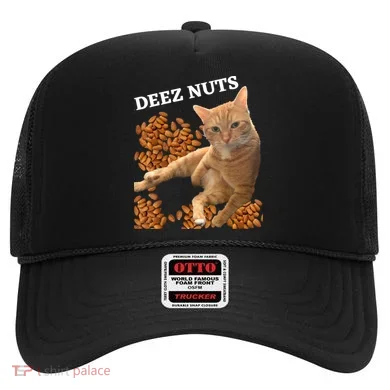 Funny Cat Deez Nuts Joke Hat
