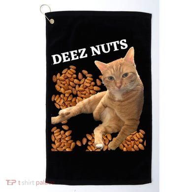 Funny Cat Deez Nuts Joke Golf Towel