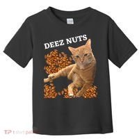 Funny Cat Deez Nuts Joke Toddler T-Shirt thumb 0