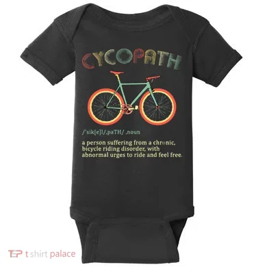 Funny Cycopath Design For Cyclists Baby Bodysuit