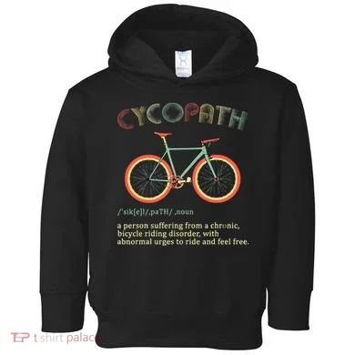 Funny Cycopath Design For Cyclists Toddler Hoodie