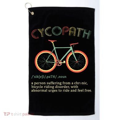 Funny Cycopath Design For Cyclists Golf Towel