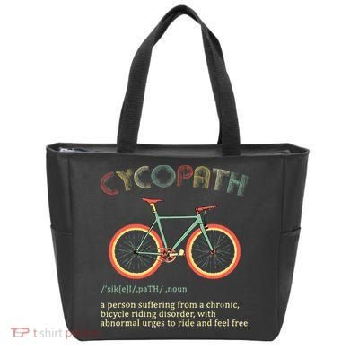 Funny Cycopath Design For Cyclists Tote Bag