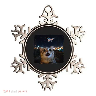 Funny Cool Design Cat Drone Selfie Meme Ornament