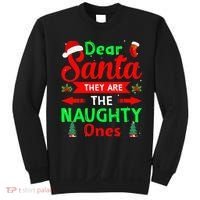 Funny Christmas Dear Santa They Are The Naughty Ones Pajama Sweatshirt thumb 0