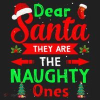 Funny Christmas Dear Santa They Are The Naughty Ones Pajama Hat thumb 2