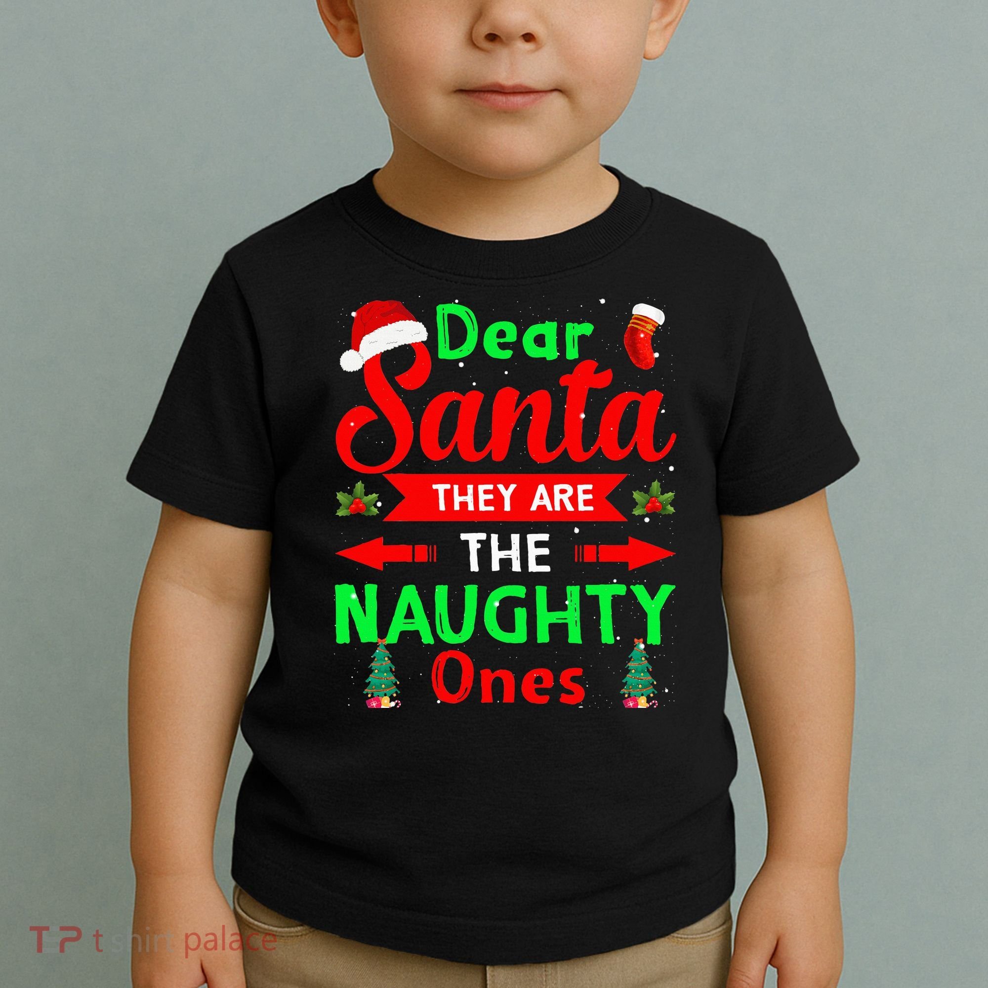 Funny Christmas Dear Santa They Are The Naughty Ones Pajama Toddler T-Shirt