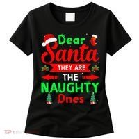 Funny Christmas Dear Santa They Are The Naughty Ones Pajama Women's T-Shirt thumb 0