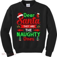 Funny Christmas Dear Santa They Are The Naughty Ones Pajama Kids Sweatshirt thumb 0
