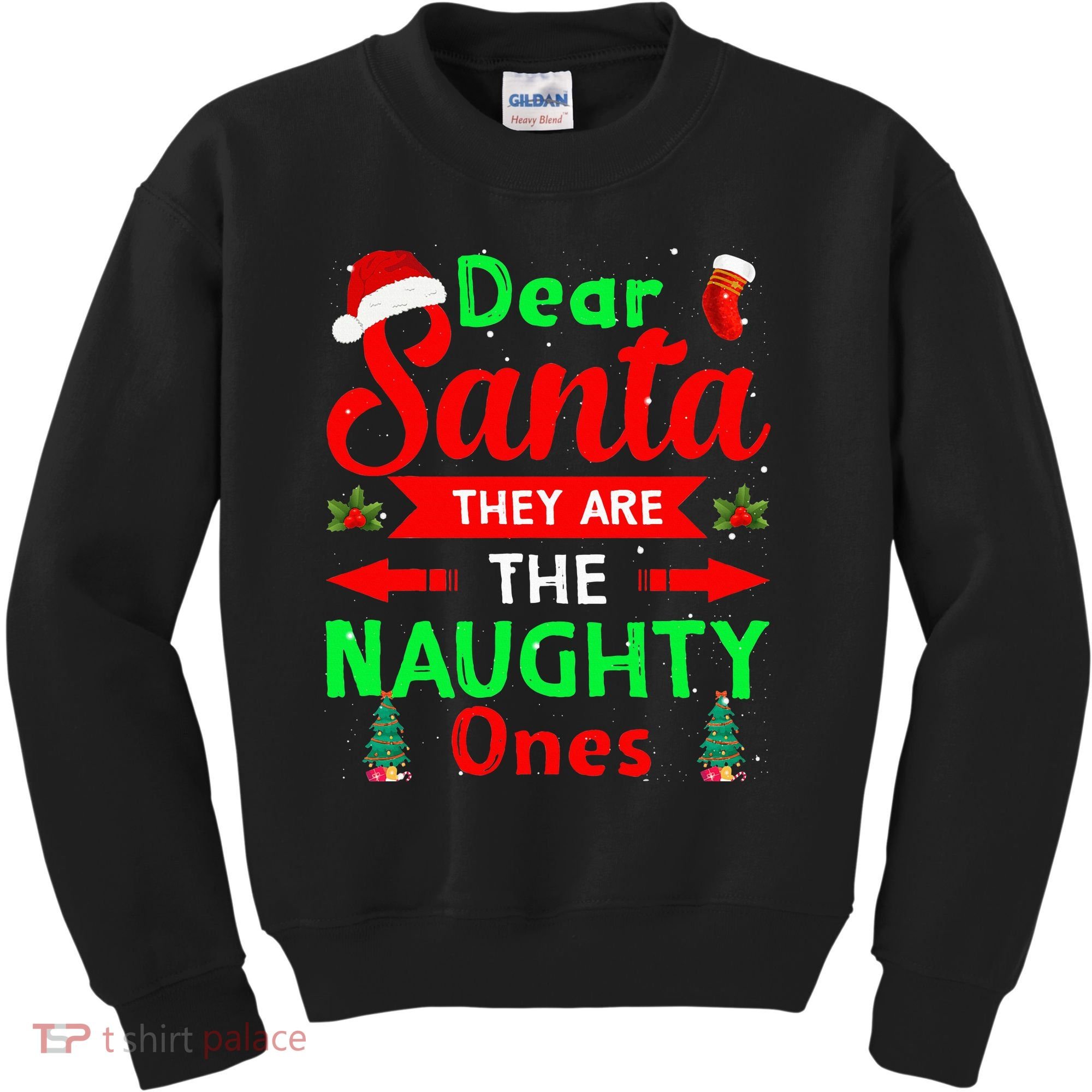 Funny Christmas Dear Santa They Are The Naughty Ones Pajama Kids Sweatshirt