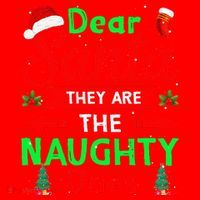 Funny Christmas Dear Santa They Are The Naughty Ones Pajama Santa Hat thumb 1