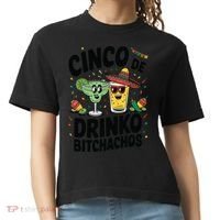 Funny Cinco De Drinko Bitchachos Margirita Tequila  Comfort Colors Boxy T-Shirt thumb 0