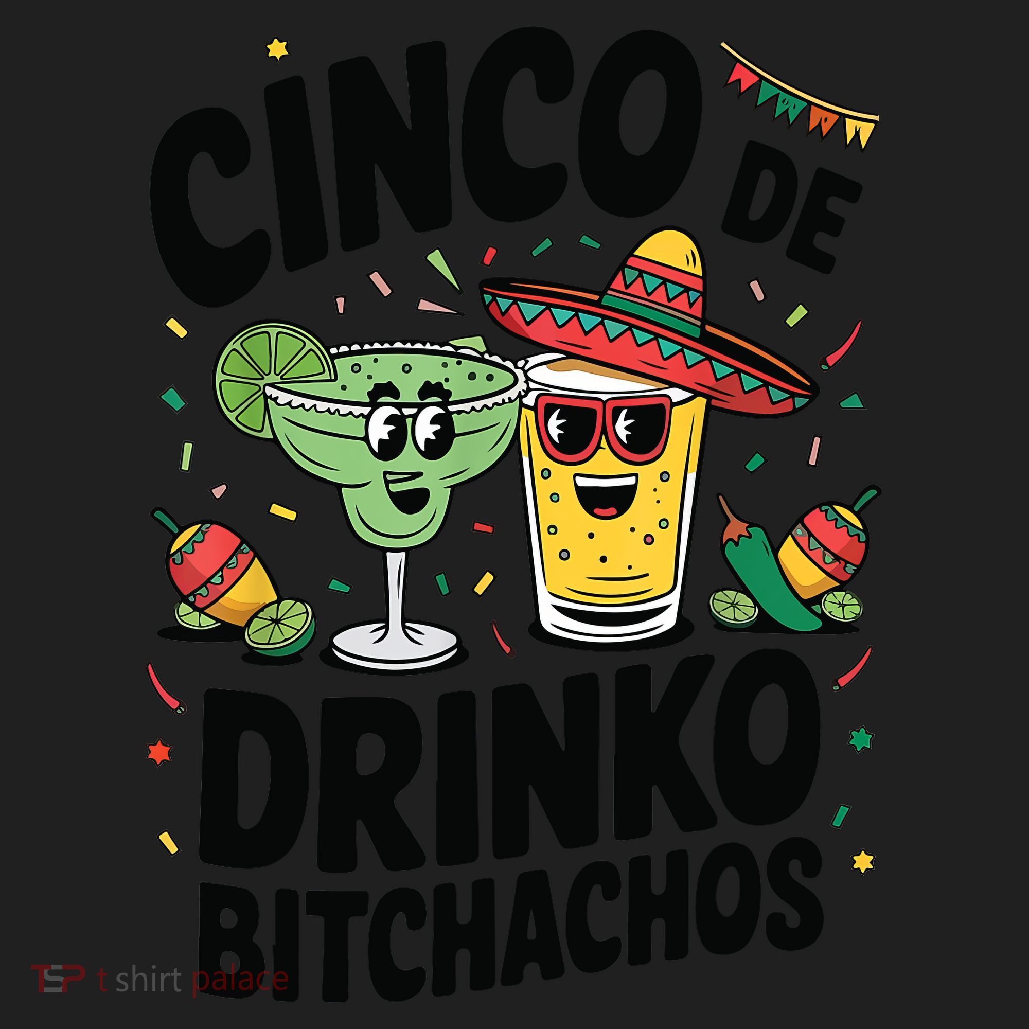 Funny Cinco De Drinko Bitchachos Margirita Tequila  Women's Sweatshirt