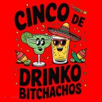 Funny Cinco De Drinko Bitchachos Margirita Tequila  Santa Hat thumb 1